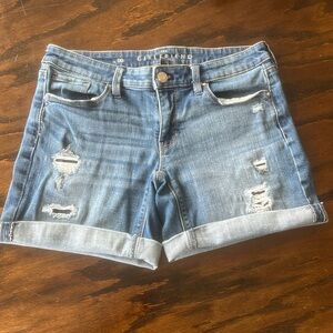 White House black market, distressed denim shorts